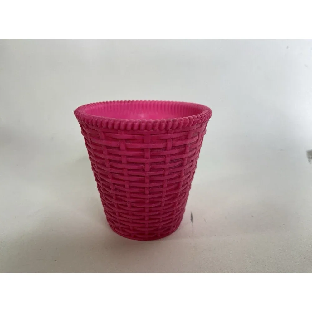 American Girl Julie's Groovy Bathroom Pink Wastebasket Trash Can Replacement Toy